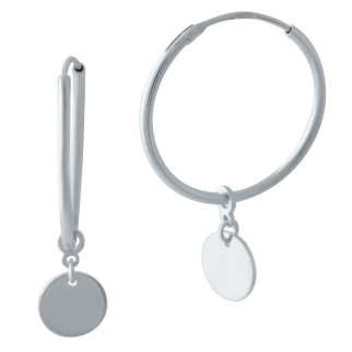 Срібні сережки без каменів (2023852) - Інтернет-магазин спільних покупок ToGether