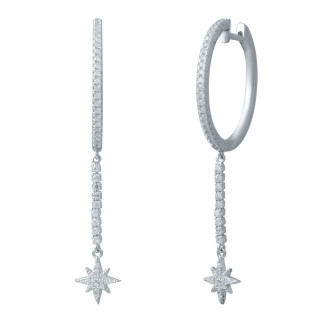 Срібні сережки з фіанітами (2032021) - Інтернет-магазин спільних покупок ToGether