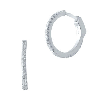 Срібні сережки з фіанітами (2032809) - Інтернет-магазин спільних покупок ToGether