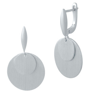 Модні звисаючі срібні сережки без каменів висячі жіночі сережки зі срібла кільця з англійським замком - Інтернет-магазин спільних покупок ToGether