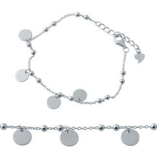 Срібний браслет без каменів, вага виробу 3,24 г (2037064) 1720 розмір - Інтернет-магазин спільних покупок ToGether