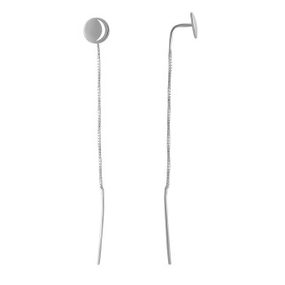 Срібні сережки без каменів (2046738) - Інтернет-магазин спільних покупок ToGether