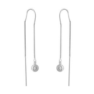 Срібні сережки з фіанітами (2046745) - Інтернет-магазин спільних покупок ToGether