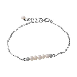 Срібний браслет з натуральними перлами барочним, вага виробу 1,3 г (2069980) 1720 розмір - Інтернет-магазин спільних покупок ToGether