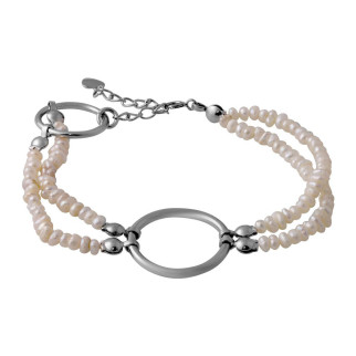 Срібний браслет з натуральними перлами барочним, вага виробу 8,18 г (2069997) 1720 розмір - Інтернет-магазин спільних покупок ToGether