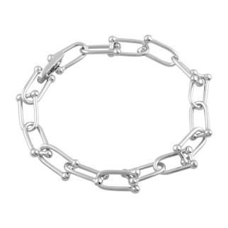 Срібний браслет без каменів, вага виробу 11,04 г (2080084) 17 розмір - Інтернет-магазин спільних покупок ToGether