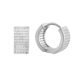 Срібні сережки з фіанітами (2081388) - Інтернет-магазин спільних покупок ToGether