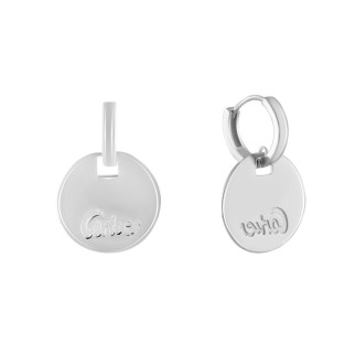 Стильні срібні сережки без каменів у стилі картьє круглі жіночі сережки кільця серги зі срібла - Інтернет-магазин спільних покупок ToGether