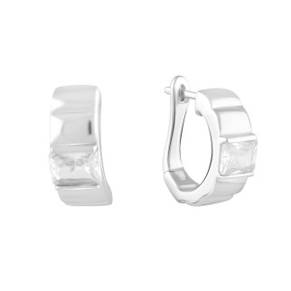 Срібні сережки з фіанітами (2102281) - Інтернет-магазин спільних покупок ToGether
