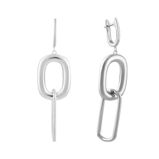 Сучасні срібні сережки підвіски без каменів з англійським замком жіночі сережки зі срібла висячі - Інтернет-магазин спільних покупок ToGether