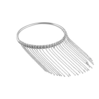 Срібний браслет з фіанітами, вага виробу 18,47 г (2102434) 18 розмір - Інтернет-магазин спільних покупок ToGether