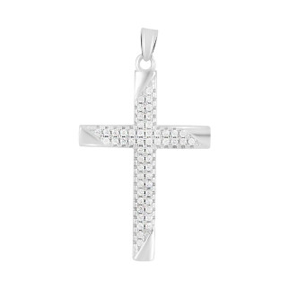 Срібний хрестик з фіанітами (2107781) - Інтернет-магазин спільних покупок ToGether