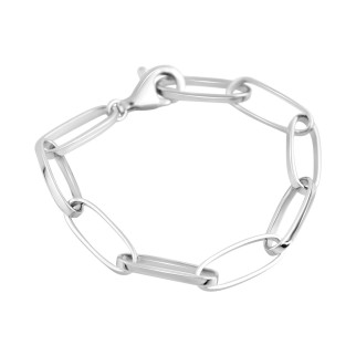 Срібний браслет без каменів, вага виробу 8,51 г (2109310) 18 розмір - Інтернет-магазин спільних покупок ToGether