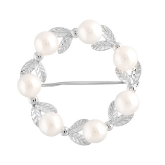 Срібна брошка з натуральними перлами (2109631) - Інтернет-магазин спільних покупок ToGether