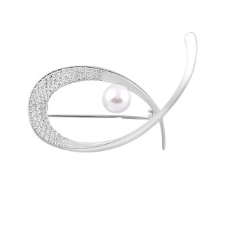 Срібна брошка з натуральними перлами (2109686) - Інтернет-магазин спільних покупок ToGether
