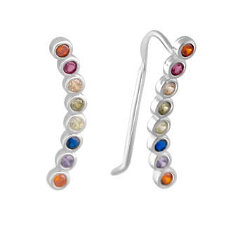 Срібні сережки з фіанітами (2109693) - Інтернет-магазин спільних покупок ToGether