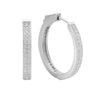 Срібні сережки з фіанітами (60001758) - Інтернет-магазин спільних покупок ToGether
