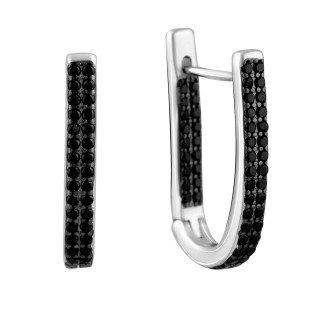 Срібні сережки з фіанітами (2129837) - Інтернет-магазин спільних покупок ToGether