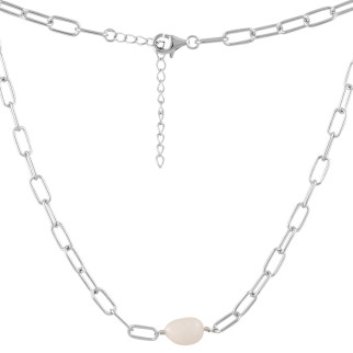Срібне кольє з натуральними перлами барочним, вага виробу 12,09 г (2130192) 450500 розмір - Інтернет-магазин спільних покупок ToGether