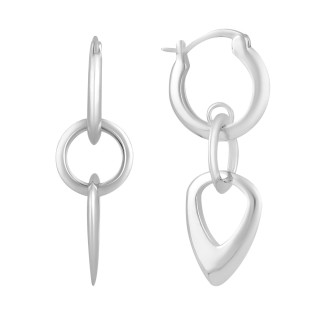 Срібні сережки кільця конго без каменів підвіски стильні висячі жіночі сережки зі срібла - Інтернет-магазин спільних покупок ToGether