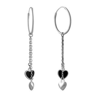 Срібні сережки з ємаллю (2134701) - Інтернет-магазин спільних покупок ToGether
