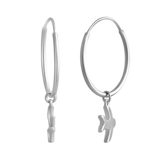 Срібні сережки без каменів (2134732) - Інтернет-магазин спільних покупок ToGether