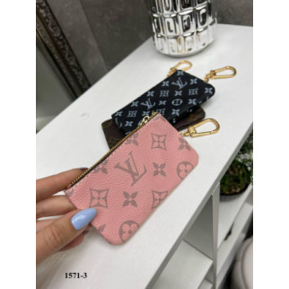 Стильна брендована жіноча ключниця на блискавці з фірмовим лого рожева - Інтернет-магазин спільних покупок ToGether