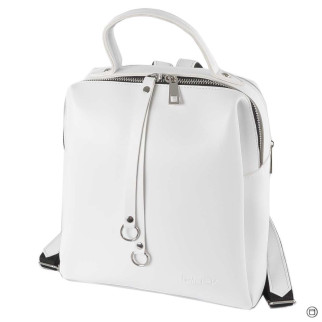 Модний місткий якісний рюкзак жіночий білий зі штучної шкіри на два відділення на блискавках - Інтернет-магазин спільних покупок ToGether