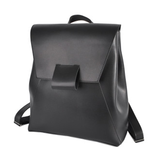 Стильний сучасний великий рюкзак жіночий чорний якісний містке відділення на блискавці під клапаном - Інтернет-магазин спільних покупок ToGether