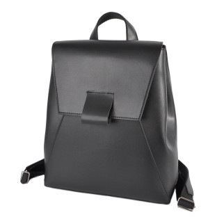 Стильний сучасний місткий рюкзак жіночий чорний якісний з відділенням на блискавці під клапаном - Інтернет-магазин спільних покупок ToGether