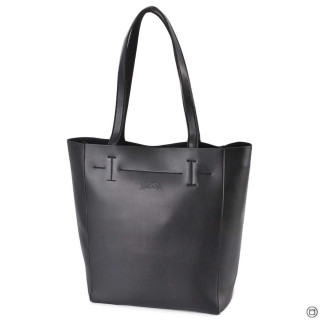 Мінімалістична велика якісна сумка шопер жіноча чорна - Інтернет-магазин спільних покупок ToGether