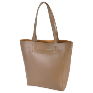 Мінімалістична велика якісна сумка шопер жіноча колір мокко - Інтернет-магазин спільних покупок ToGether