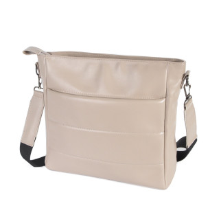 Лаконічна стильна жіноча сумка містка високої якості з великими кишенями колір беж тауп - Інтернет-магазин спільних покупок ToGether