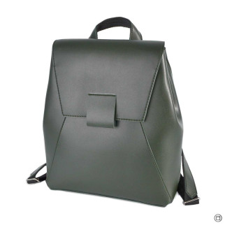 Сучасний місткий рюкзак жіночий темно-зелений якісний з відділенням на блискавці під клапаном - Інтернет-магазин спільних покупок ToGether