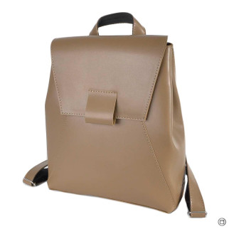 Стильний сучасний місткий рюкзак жіночий мокко якісний з відділенням на блискавці під клапаном - Інтернет-магазин спільних покупок ToGether