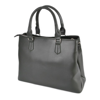 Лаконічна модна велика сумка жіноча темно-зелена каркасна якісна у стилі "Tote Bag" - Інтернет-магазин спільних покупок ToGether