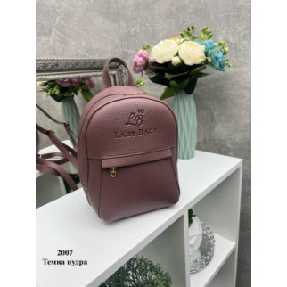 Маленька жіноча молодіжна рюкзачок кольору темної пудри Lady Bags на блискавці, з підкладкою - Інтернет-магазин спільних покупок ToGether