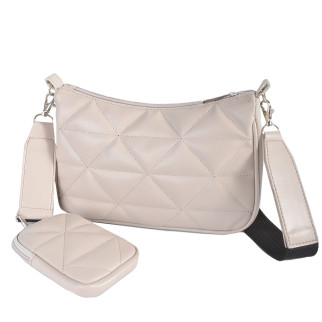 Модна маленька жіноча сумочка клатч крос боді з гаманцем з якісного штучного шкірозамінника колір беж тауп - Інтернет-магазин спільних покупок ToGether