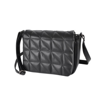 Стильна маленька жіноча сумочка клатч крос боді чорна якісна стьобана зі штучної шкіри - Інтернет-магазин спільних покупок ToGether