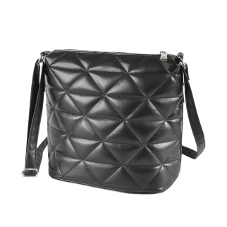 Молодіжна стильна містка сумка жіноча стьобана чорна якісна - Інтернет-магазин спільних покупок ToGether