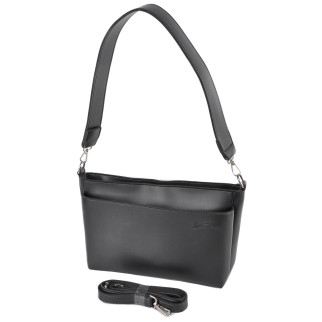 Стильна незвичайна містка сумка жіноча чорна якісна три відділення на блискавці - Інтернет-магазин спільних покупок ToGether