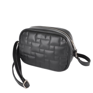 Стильна модна маленька жіноча сумка клатч крос боді чорна якісна стьобана зі штучної шкіри - Інтернет-магазин спільних покупок ToGether