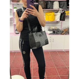 Стильна жіноча велика сумка молодіжна і зручна зі сірими буквами у стилі tote bag - Інтернет-магазин спільних покупок ToGether