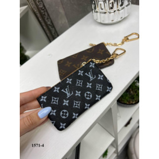 Стильна брендована жіноча ключниця на блискавці з фірмовим лого чорна з білими літерами - Інтернет-магазин спільних покупок ToGether