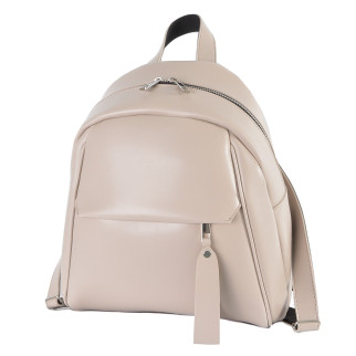 Модний якісний рюкзак жіночий маленький місткий рюкзачок з зручною кишенею спереду колір бежевий тауп - Інтернет-магазин спільних покупок ToGether
