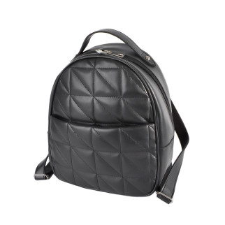 Ніжний модний місткий рюкзак жіночий чорний стьобаний якісний зі штучної шкіри з підкладкою - Інтернет-магазин спільних покупок ToGether