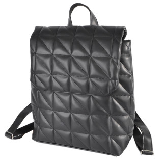 Якісний модний місткий рюкзак жіночий стьобаний чорний відділення на блискавці під клапаном - Інтернет-магазин спільних покупок ToGether