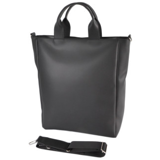 Велика практична жіноча сумка підходить для ноутбука і документів високої якості чорна матова - Інтернет-магазин спільних покупок ToGether