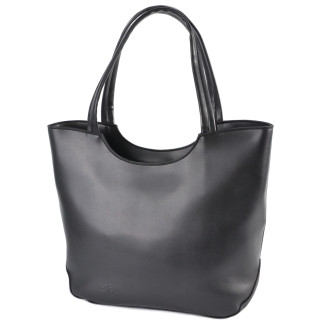 Класична велика елегантна жіноча сумка чорна містка з одним відділенням на блискавці - Інтернет-магазин спільних покупок ToGether