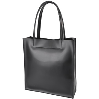 Класична велика жіноча сумка чорна якісна містка з одним відділенням на блискавці - Інтернет-магазин спільних покупок ToGether